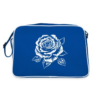 Rose blanche - Sac Retro - bleu/blanc - Dos