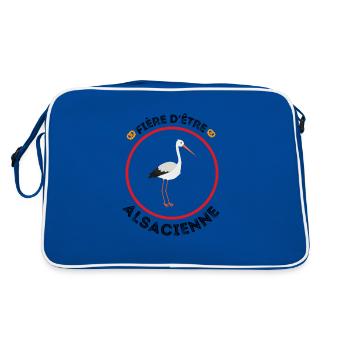 Fière d'être Alsacienne - Sac Retro - bleu/blanc - Dos