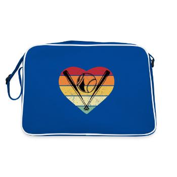 retro vintage sunset baseball - Retro Bag - blue/white - Back