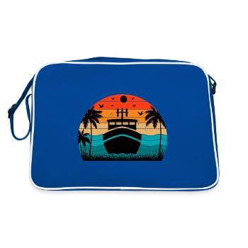 Retro Sunset Boat - Sac Retro - bleu/blanc - Dos