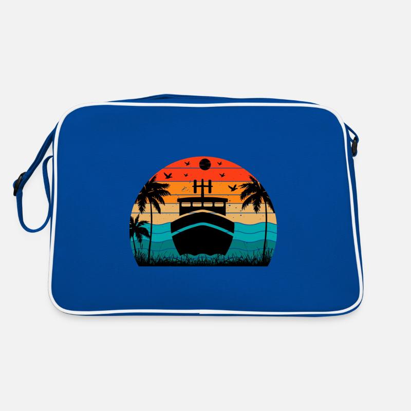 Retro Sonnenuntergang Boot Retro Tasche