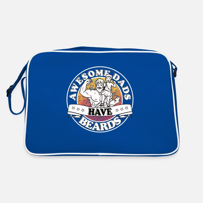 Awesome dads have beards Retro Bag