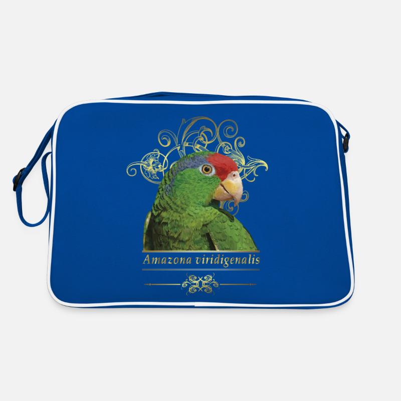Der Tamaulipas-Papagei - Retro Tasche - Blau/Weiß