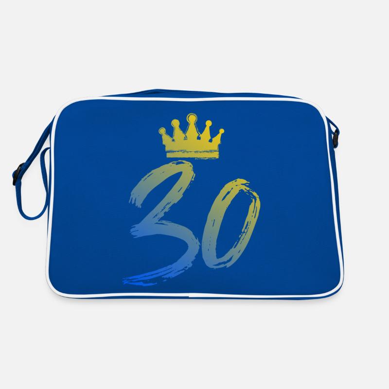 30 Zahl Krone Retro Tasche