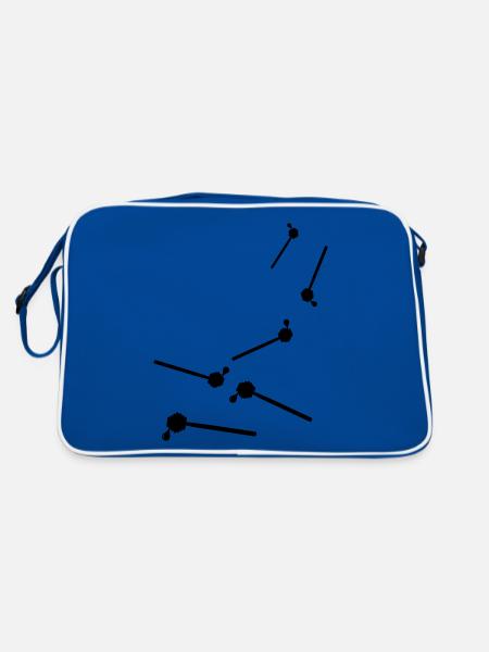 Stick chisel symbol beekeeper honey - Retro Bag - blue/white