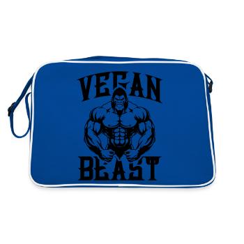 Gorille Bête Végétalienne - Sac Retro - bleu/blanc - Dos