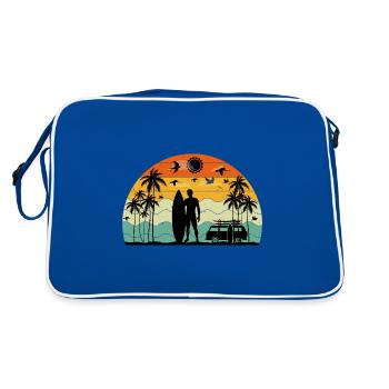 surf retro sunset - Sac Retro - bleu/blanc - Dos