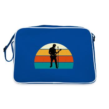 Vintage Retro Sunset Karaoke singing Sunrise - Retro Bag - blue/white - Back