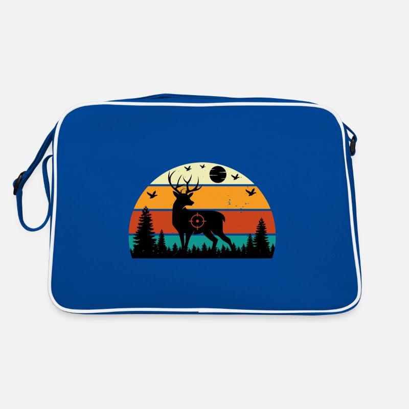 Retro Sunset cerf Drôle d’humour de chasse Sac Retro