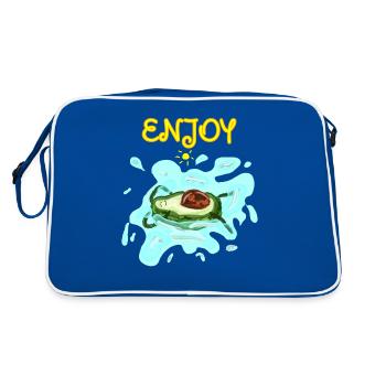 Baignade à l’avocat - Sac Retro - bleu/blanc - Dos