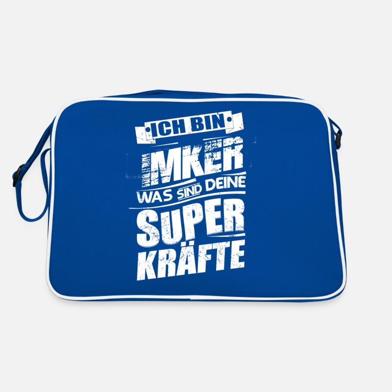 Imker - Retro Tasche - Blau/Weiß