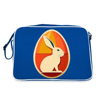 Osterei Design No.14 - Retro Tasche - Blau/Weiß - Hinten