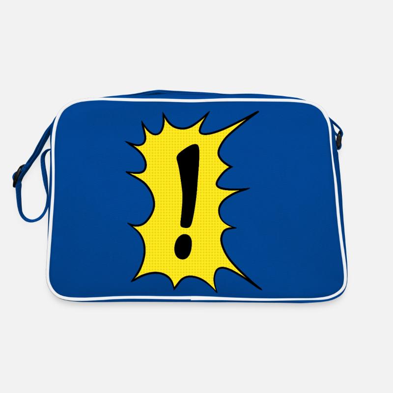 The exclamation mark in comic style - Retro Bag - blue/white