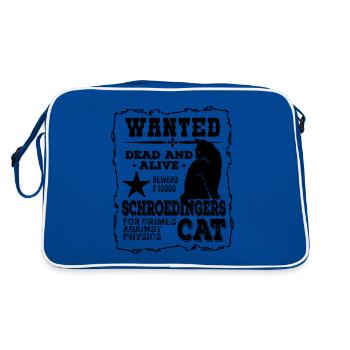 Schroedinger's Cat Dead And Alive Physics Joke - Retro Bag - blue/white - Back