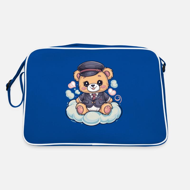 Süßer Teddybär mit trationeller Schuluniform Retro Tasche