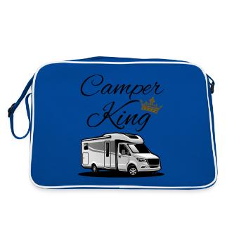 Camper King-Camper König - Retro Tasche - Blau/Weiß - Hinten