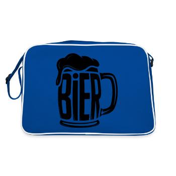 Bière - Logo drôle d’alcool - Sac Retro - bleu/blanc - Dos
