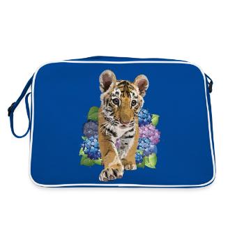 tigre du Bengale - Sac Retro - bleu/blanc - Dos