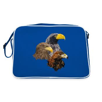 Oiseaux de proie - Sac Retro - bleu/blanc - Dos