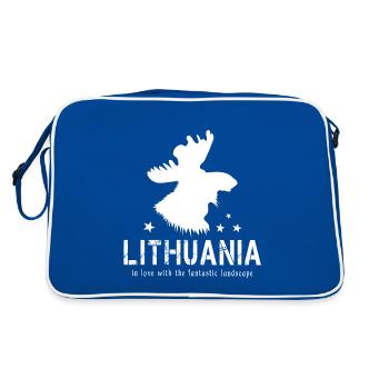 Lituanie Lituanien - Sac Retro - bleu/blanc - Dos