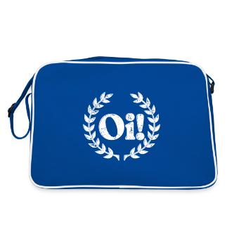 Oi Boot Geschenk Kapitän Segler Segelboot - Retro Tasche - Blau/Weiß - Hinten