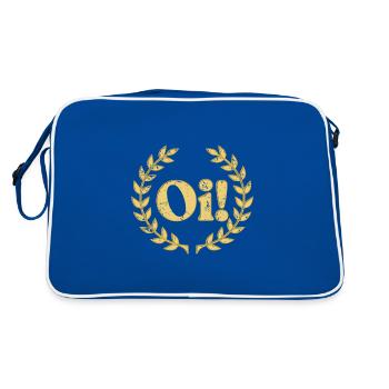 Oi Boot Geschenk Kapitän Segler Segelboot - Retro Tasche - Blau/Weiß - Hinten