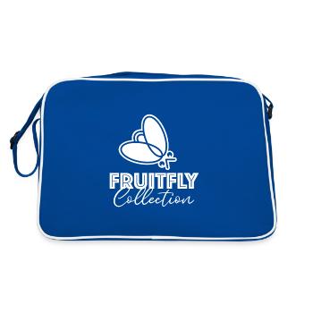 FruitFly Art Collection brand logo white - Retro Bag - blue/white - Back