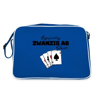 Zwanzig ab Offizielles Shirt - Retro Tasche - Blau/Weiß - Hinten