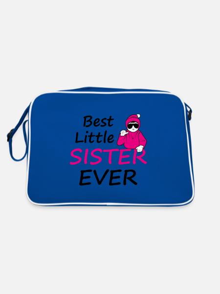 Meilleure petite sœur de tous les temps - Sac Retro - bleu/blanc - Dos