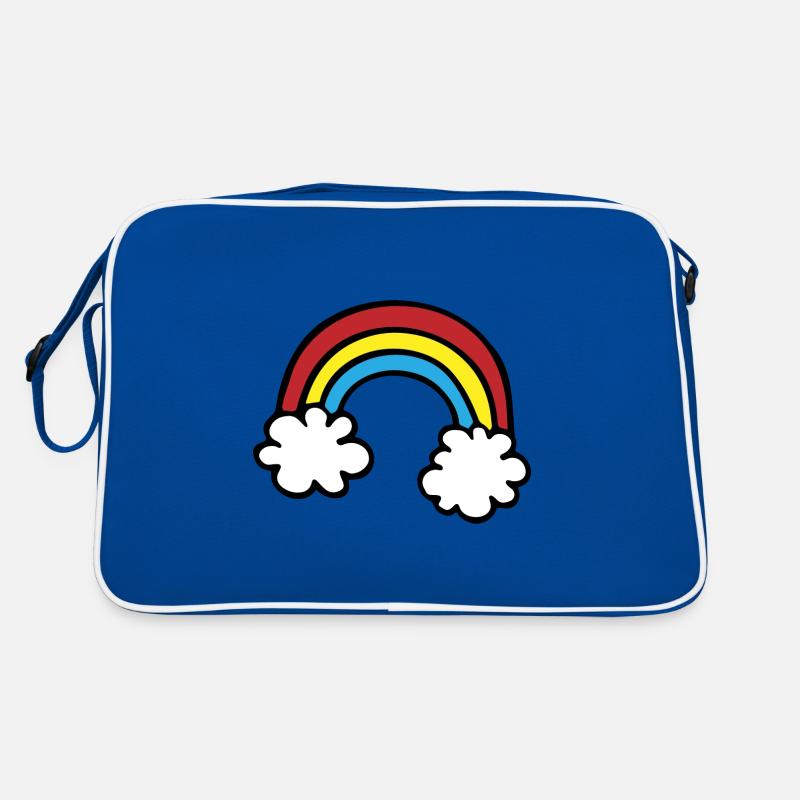 Arc-en-ciel deux nuages Sac Retro