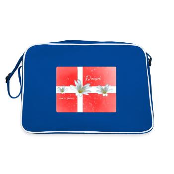 Danemark Danemark Danemark Drapeau - Sac Retro - bleu/blanc - Dos