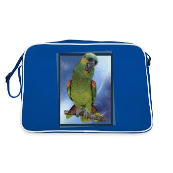 L’amazone à front bleu - Sac Retro - bleu/blanc - Dos