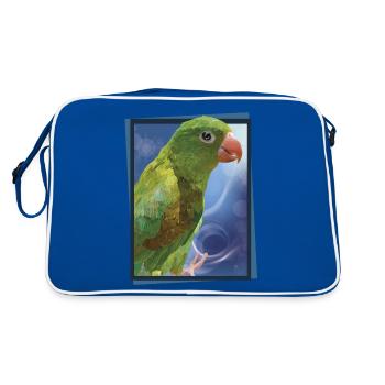 La Perruche bronzée - Sac Retro - bleu/blanc - Dos