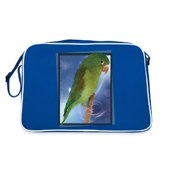 La Perruche bronzée - Sac Retro - bleu/blanc - Dos