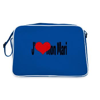 J 'aime mon mari - Sac Retro - bleu/blanc - Dos