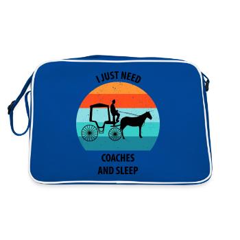 Calèche de cocher Calèche tirée par des chevaux Calèche - Sac Retro - bleu/blanc - Dos