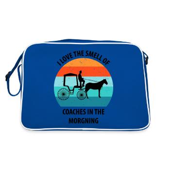 Calèche de cocher Calèche tirée par des chevaux Calèche - Sac Retro - bleu/blanc - Dos