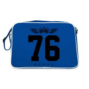 76 Number crown - Retro Bag - blue/white - Back