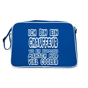 Cooler Chauffeur - Retro Tasche - Blau/Weiß - Hinten