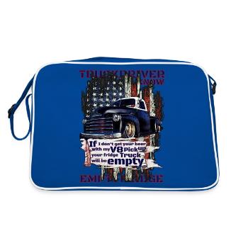 V8 Truck American Flag Beer Transporter - Retro Bag - blue/white - Back