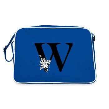 Lettre W - Sac Retro - bleu/blanc - Dos