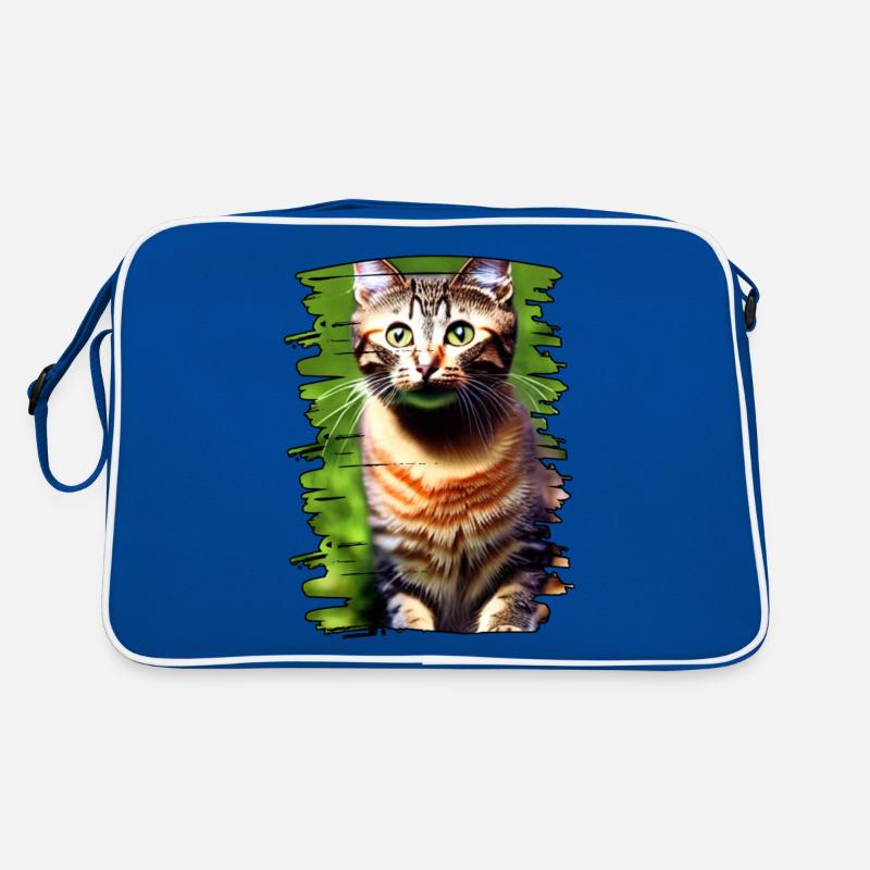 Katzengesicht 3 Retro Tasche