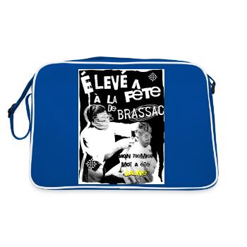 ÉLEVÉ À LA FÊTE DE BRASSAC, MON PREMIER MOT A ÉTÉ - Sac Retro - bleu/blanc - Dos
