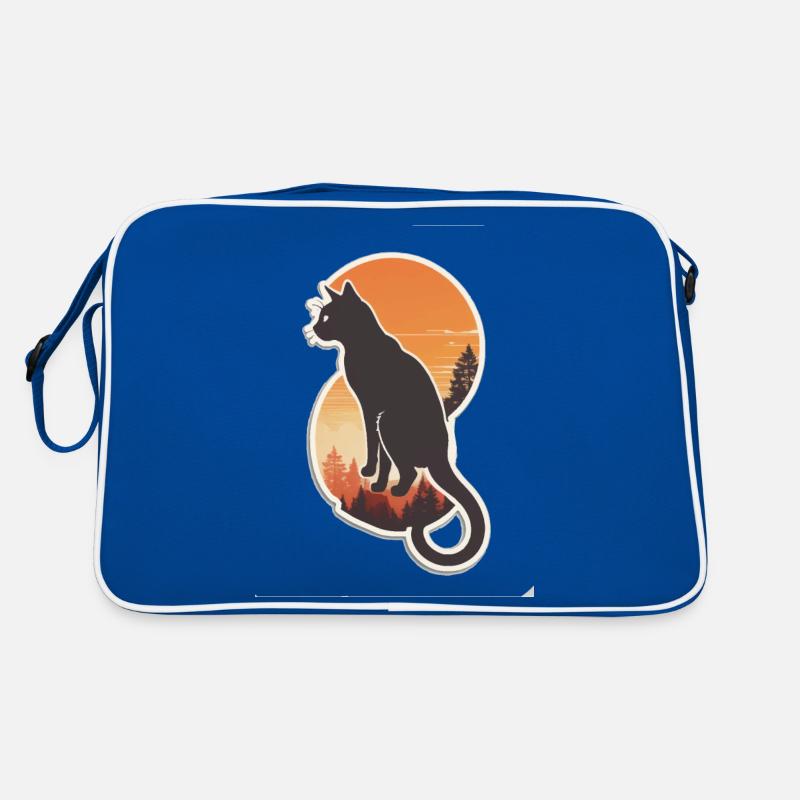 Chat mignon Vintage coucher de soleil Sac Retro