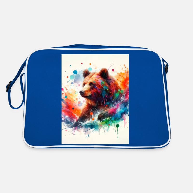 Ours à l’aquarelle Sac Retro
