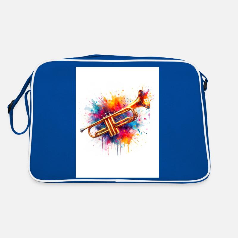 Trompette aquarelle Sac Retro