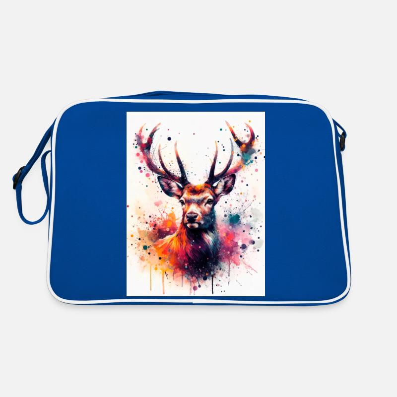 Cerf à l’aquarelle Sac Retro