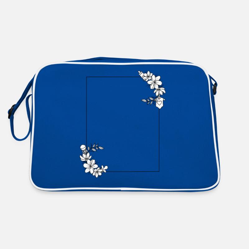 Rahmen - Retro Tasche - Blau/Weiß