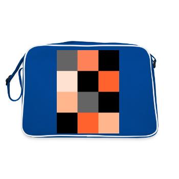 Orange Pixel - Retro Bag - blue/white - Back