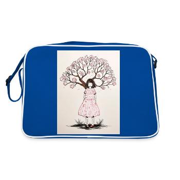 Souvenirs embrassés par pétales - Sac Retro - bleu/blanc - Dos